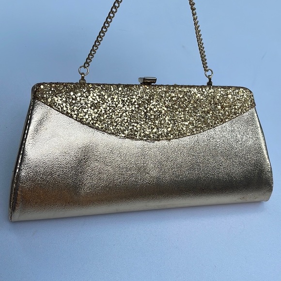 Vintage Gold Clutch Handbag - Picture 8 of 13